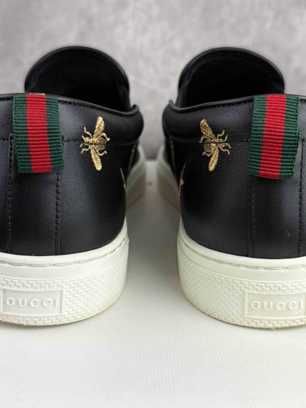 Gucci Slip-On Low Bees Black Size 9.5 UK / 10 US Men’s Designer Shoes Italy Rare - Picture 7 of 10